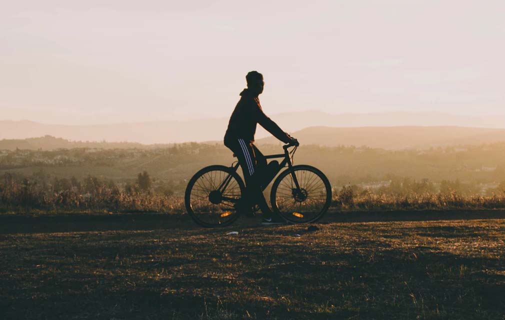 A man riding a bike around Lancaster County